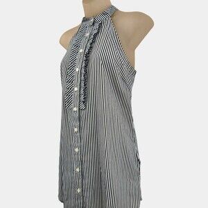 Forever 21 Striped Halter Shirt Dress - Small